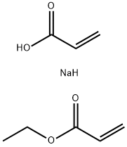 2-Propenoic acid, ethyl ester, polymer with sodium 2-propenoate Struktur