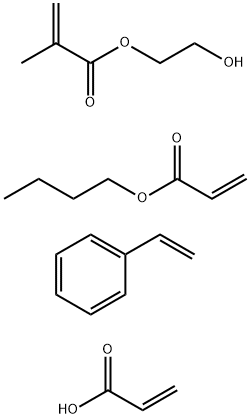 Acrylic acid, butyl acrylate, 2-hydroxyethyl methacrylate, styrene polymer Struktur