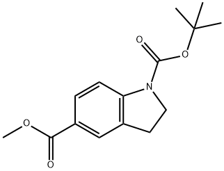 1-TERT-BUTYL 5-METHYL INDOLINE-1,5-DICARBOXYLATE Struktur