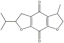 (+)-2,3,5,6-Tetrahydro-2-isopropyl-5-methylbenzo[1,2-b:5,4-b']difuran-4,8-dione Struktur