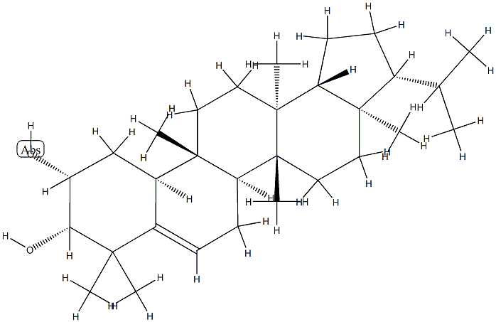 D:B-Friedo-B':A'-neogammacer-5-ene-2β,3β-diol Struktur