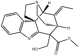 1,2,14,19-Tetradehydro-16-hydroxymethylcondyfolan-16-carboxylic acid methyl ester Struktur