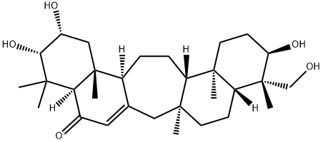 (4S)-3α,20β,21β,23-Tetrahydroxy-C(14a)-homo-27-norgammacer-14-en-16-one Struktur