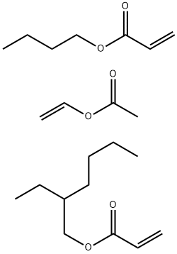 2-Propenoic acid, butyl ester, polymer with ethenyl acetate and 2-ethylhexyl 2-propenoate Struktur