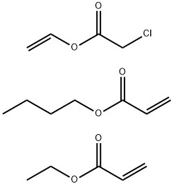 2-Propenoic acid, butyl ester, polymer with ethenyl chloroacetate and ethyl 2-propenoate Struktur