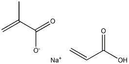 2-Propenoic acid, 2-methyl-, polymer with 2-propenoic acid, sodium salt Struktur