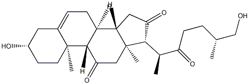 (25R)-3β,26-Dihydroxycholest-5-ene-11,16,22-trione Struktur