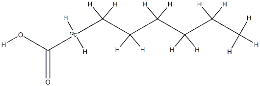 Caprylic  acid-2-13C Struktur