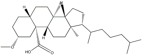 2α-Methoxy-5α-cholestan-19-oic acid Struktur