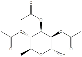 2,3,4-Tri-O-acetyl-α-l-rhamnopyranose Struktur