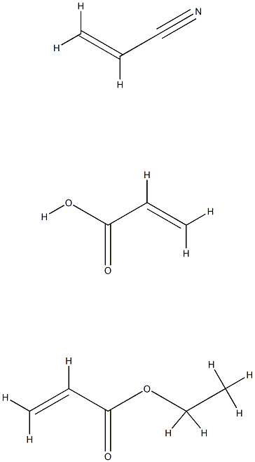 2-Propenoic acid, polymer with ethyl 2-propenoate and 2-propenenitrile Struktur