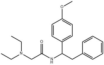 2-(Diethylamino)-N-[α-(p-methoxyphenyl)phenethyl]acetamide Struktur