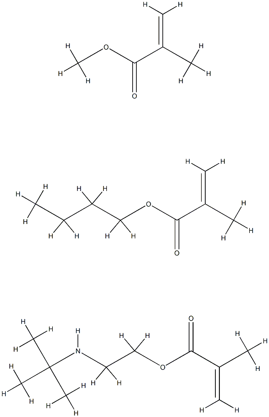 2-Propenoic acid, 2-methyl-, butyl ester, polymer with 2-(1,1-dimethylethyl)aminoethyl 2-methyl-2-propenoate and methyl 2-methyl-2-propenoate Struktur