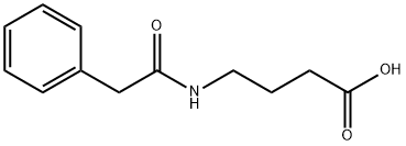 4-[(2-phenylacetyl)amino]butanoic acid Struktur