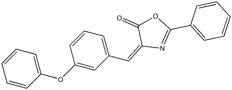 4-(3-phenoxybenzylidene)-2-phenyl-1,3-oxazol-5(4H)-one Struktur