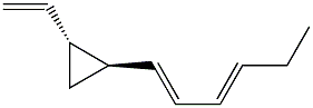 1α-Ethenyl-2β-[(1E,3Z)-1,3-hexadienyl]cyclopropane Struktur