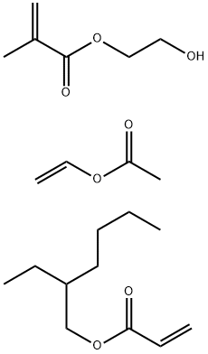 2-Propenoic acid, 2-methyl-, 2-hydroxyethyl ester, polymer with ethenyl acetate and 2-ethylhexyl 2-propenoate Struktur