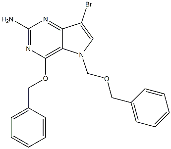 5H-Pyrrolo3,2-dpyrimidin-2-amine, 7-bromo-4-(phenylmethoxy)-5-(phenylmethoxy)methyl- Struktur