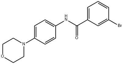 3-bromo-N-(4-morpholin-4-ylphenyl)benzamide Struktur