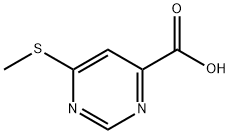 4-Pyrimidinecarboxylicacid,6-(methylthio)-(9CI) Struktur