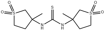 N,N'-bis(3-methyl-1,1-dioxidotetrahydro-3-thienyl)thiourea Struktur