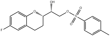 (1’R,2S)-2-(2’-Tosyl-1’,2’-dihydroxyethyl)-6-fluorochromane Struktur