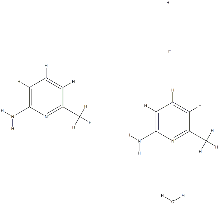 2-Pyridinamine,6-methyl-,conjugatemonoacid,hydrate(2:1)(9CI) Struktur