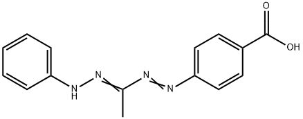 4-(3-Methyl-5-phenyl-1-formazano)benzoic acid Struktur