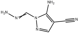 1H-Pyrazole-4-carbonitrile,5-amino-1-(hydrazonomethyl)-(9CI) Struktur