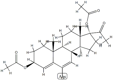 3β,17-Bisacetoxy-6-chloropregna-4,6-dien-20-one Struktur