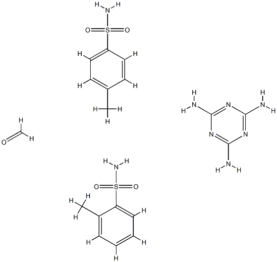 Benzenesulfonamide, 2-methyl-, polymer with formaldehyde, 4-methylbenzenesulfonamide and 1,3,5-triazine-2,4,6-triamine|