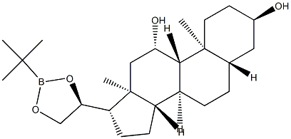 (20S)-20,21-[(tert-Butylboranediyl)bis(oxy)]-5α-pregnane-3α,11β-diol Struktur