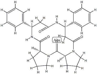 (3S)-3-Phenylcyclo[βAla-L-Pro-L-Pro-[(S)-3-phenyl-βAla-]] Struktur