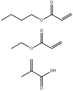 2-Propenoic acid, 2-methyl-, polymer with butyl 2-propenoate and ethyl 2-propenoate Struktur