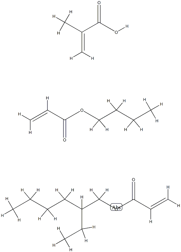 2-Propenoic acid, 2-methyl-, polymer with butyl 2-propenoate and 2-ethylhexyl 2-propenoate Struktur