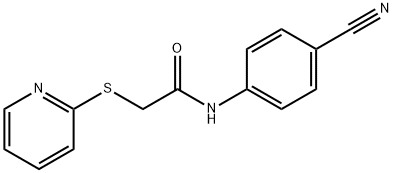 N-(4-cyanophenyl)-2-(pyridin-2-ylsulfanyl)acetamide Struktur