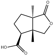 (3aR)-Hexahydro-3aβ,6aα-dimethyl-1-oxo-1H-cyclopenta[c]furan-4β-carboxylic acid Struktur