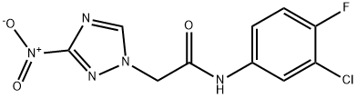 N-(3-chloro-4-fluorophenyl)-2-{3-nitro-1H-1,2,4-triazol-1-yl}acetamide Struktur