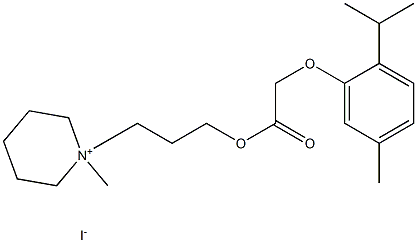 3-(1-methyl-3,4,5,6-tetrahydro-2H-pyridin-1-yl)propyl 2-(5-methyl-2-pr opan-2-yl-phenoxy)acetate iodide Struktur