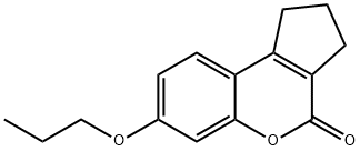 7-propoxy-2,3-dihydrocyclopenta[c]chromen-4(1H)-one Struktur