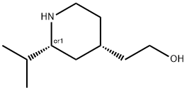 4-Piperidineethanol,2-(1-methylethyl)-,(2R,4S)-rel-(9CI) Struktur