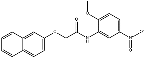 N-(2-methoxy-5-nitrophenyl)-2-(2-naphthyloxy)acetamide Struktur