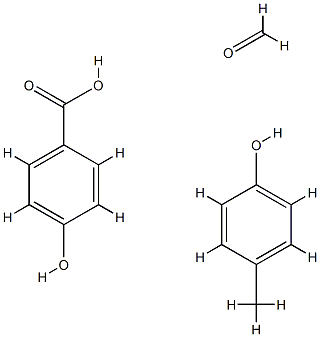 POLY[2,6-BIS(HYDROXYMETHYL)-4-METHYLPHENOL-CO-4-HYDROXYBENZOIC ACID] Struktur