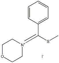 Morpholinium,4-[(methylthio)phenylmethylene]-, iodide (1:1)