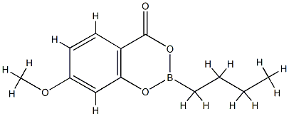 2-Butyl-7-methoxy-4H-1,3,2-benzodioxaborin-4-one Struktur