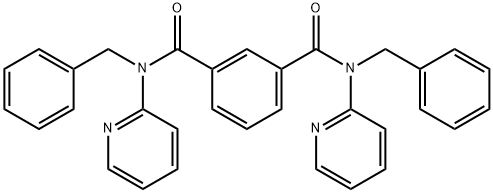 1-N,3-N-dibenzyl-1-N,3-N-dipyridin-2-ylbenzene-1,3-dicarboxamide Struktur