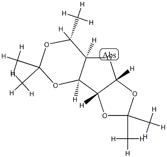 6-Deoxy-1-O,2-O:3-O,5-O-bis(isopropylidene)-α-D-glucofuranose Struktur