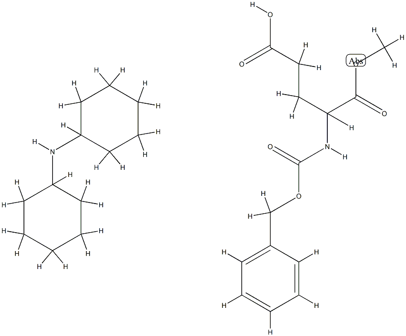 N-CBZ-L-GLUTAMICACIDA-METHYLESTERDICYCLOHEXYLAMMONIUMSALT Struktur