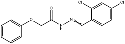 (E)-N-(2,4-dichlorobenzylidene)-2-phenoxyacetohydrazide Struktur