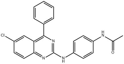 N-{4-[(6-chloro-4-phenylquinazolin-2-yl)amino]phenyl}acetamide Struktur